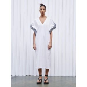 Zara Puff Sleeve TUNIC Knit Midi Dress Small EUC